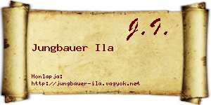 Jungbauer Ila névjegykártya